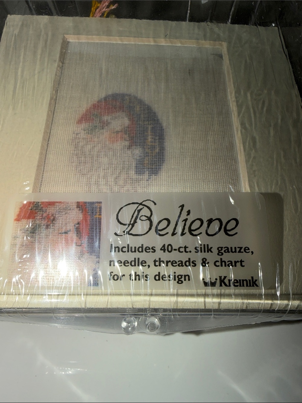 KREINIK Believe KIT needlepoint kit , yarn included 🐈⬛
